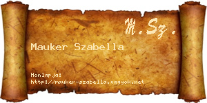 Mauker Szabella névjegykártya